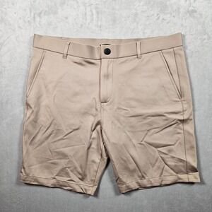 Greyson Sequoia Shorts Mens 36 (Measures 38) Tan Performance Golf 8" Inseam